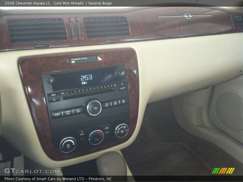 Gold Mist Metallic / Neutral Beige 2008 Chevrolet Impala LS