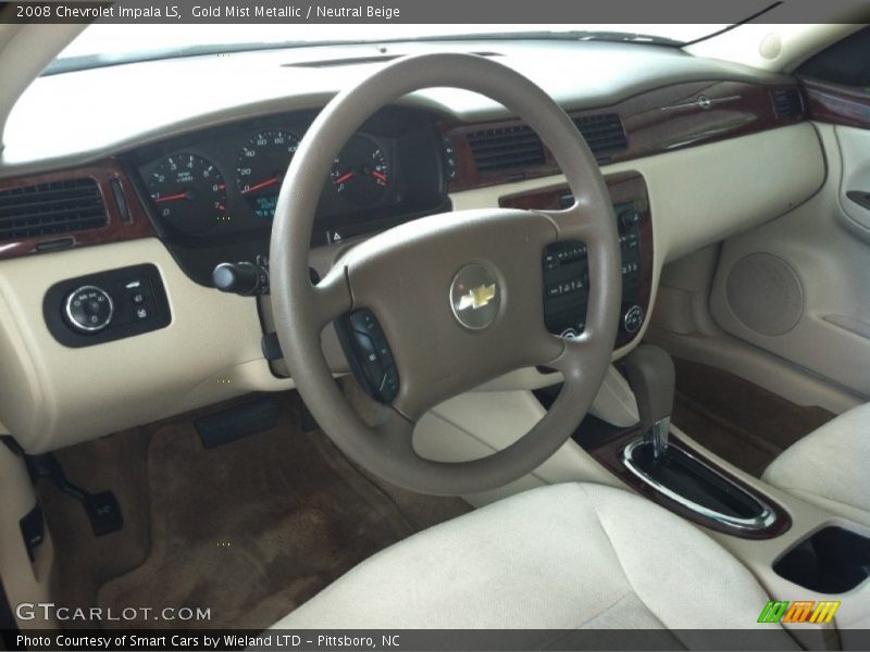 Gold Mist Metallic / Neutral Beige 2008 Chevrolet Impala LS