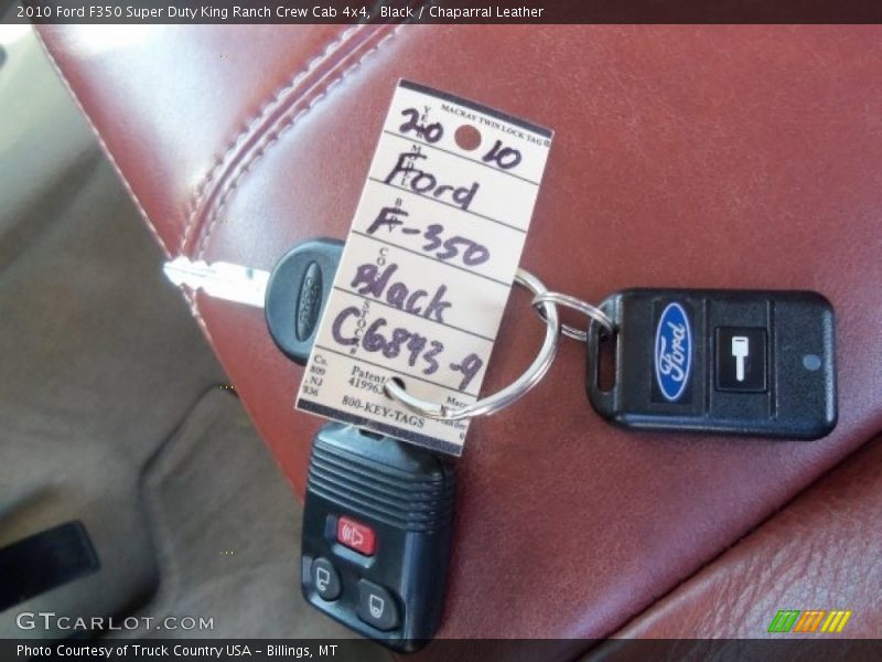Black / Chaparral Leather 2010 Ford F350 Super Duty King Ranch Crew Cab 4x4