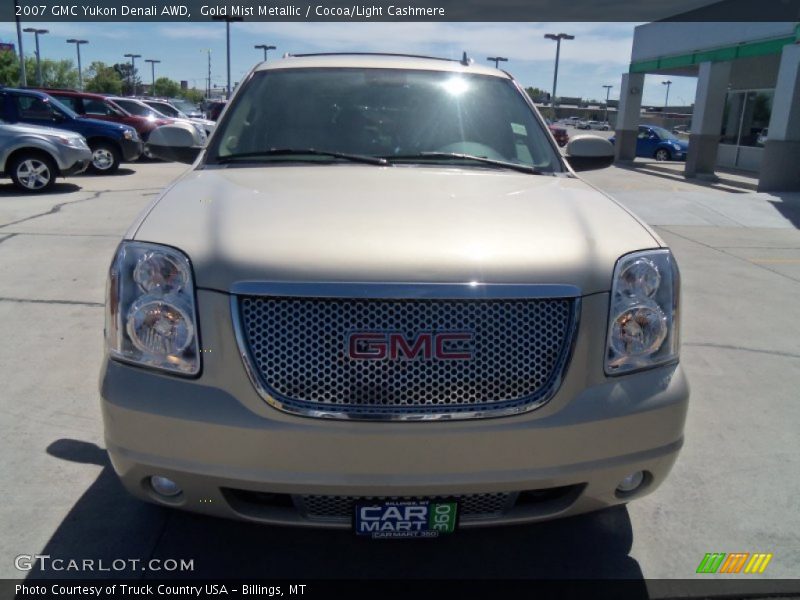 Gold Mist Metallic / Cocoa/Light Cashmere 2007 GMC Yukon Denali AWD