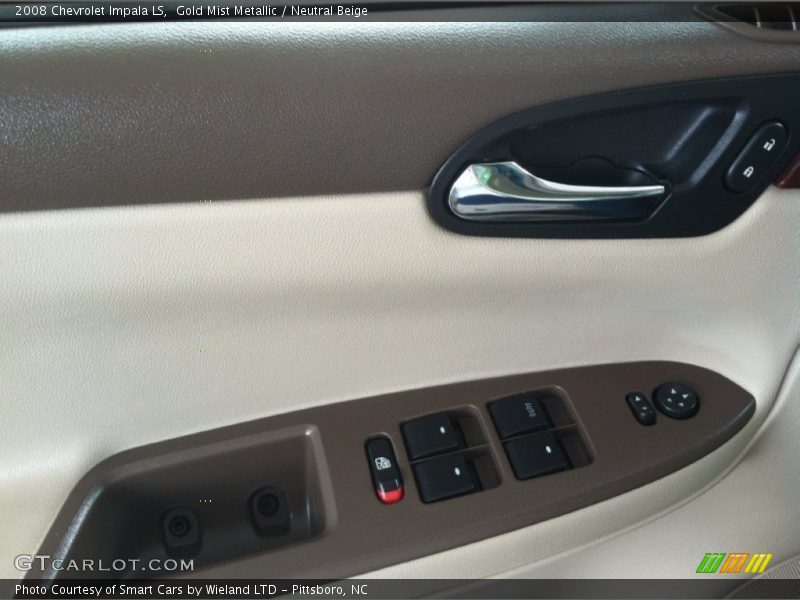 Gold Mist Metallic / Neutral Beige 2008 Chevrolet Impala LS