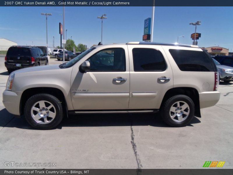 Gold Mist Metallic / Cocoa/Light Cashmere 2007 GMC Yukon Denali AWD