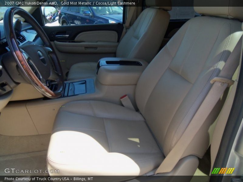 Gold Mist Metallic / Cocoa/Light Cashmere 2007 GMC Yukon Denali AWD