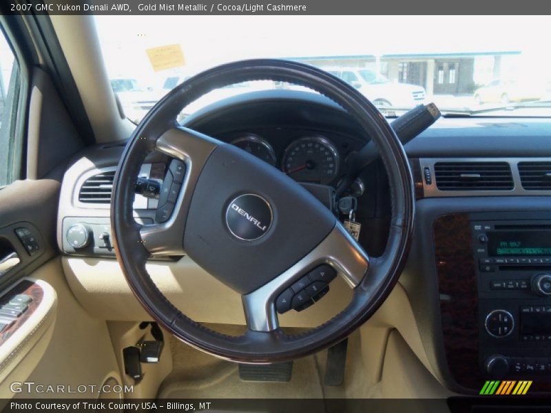 Gold Mist Metallic / Cocoa/Light Cashmere 2007 GMC Yukon Denali AWD