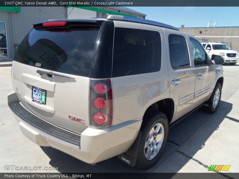 Gold Mist Metallic / Cocoa/Light Cashmere 2007 GMC Yukon Denali AWD
