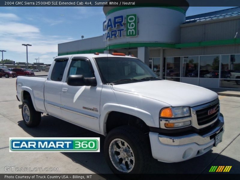 Summit White / Neutral 2004 GMC Sierra 2500HD SLE Extended Cab 4x4