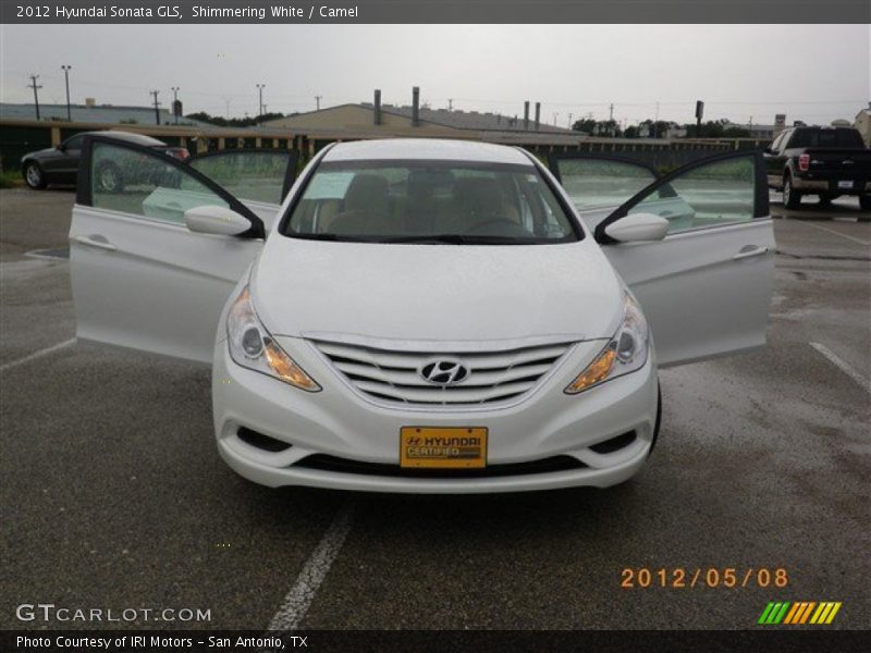 Shimmering White / Camel 2012 Hyundai Sonata GLS