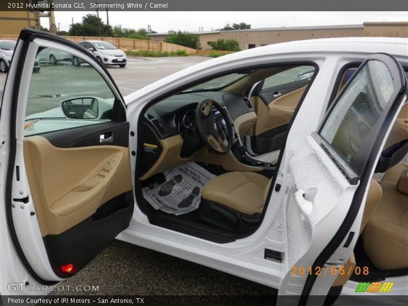 Shimmering White / Camel 2012 Hyundai Sonata GLS