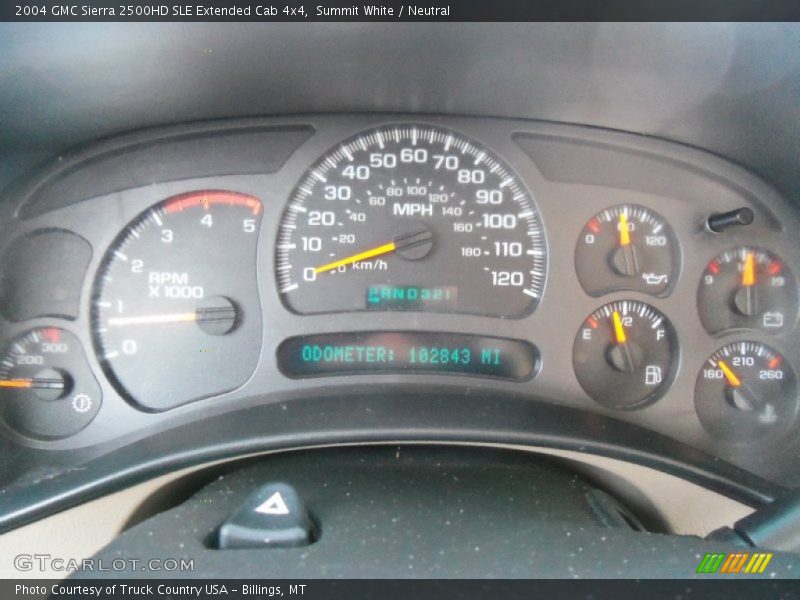 2004 Sierra 2500HD SLE Extended Cab 4x4 SLE Extended Cab 4x4 Gauges