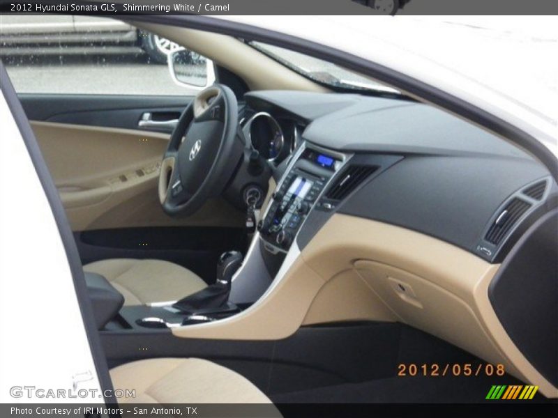 Shimmering White / Camel 2012 Hyundai Sonata GLS