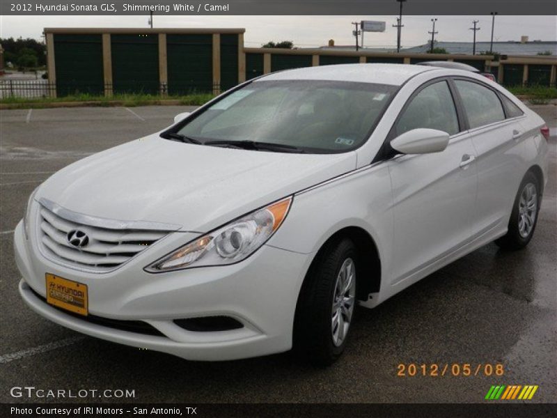 Shimmering White / Camel 2012 Hyundai Sonata GLS