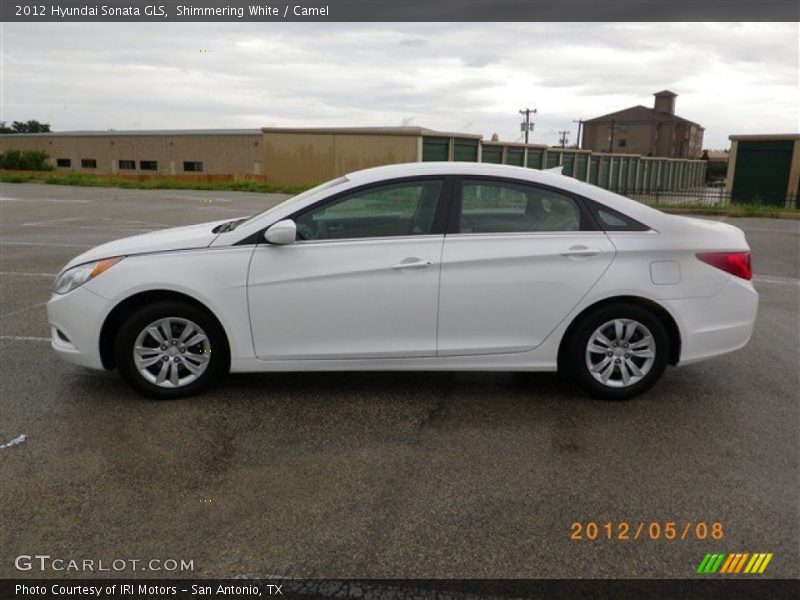 Shimmering White / Camel 2012 Hyundai Sonata GLS