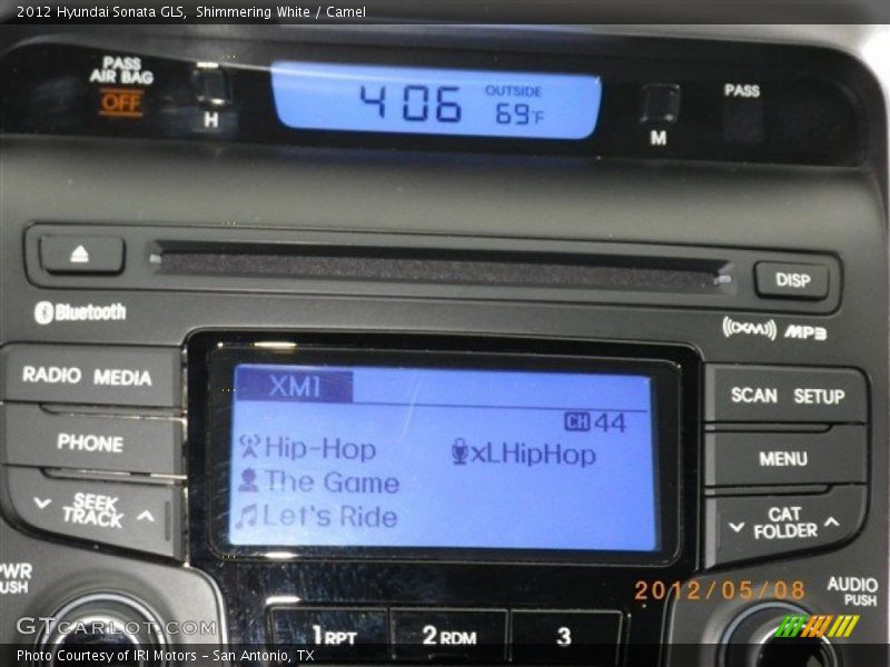 Shimmering White / Camel 2012 Hyundai Sonata GLS