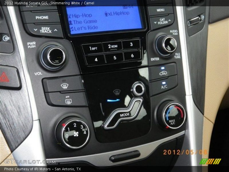 Shimmering White / Camel 2012 Hyundai Sonata GLS