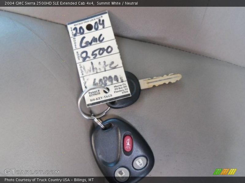 Keys of 2004 Sierra 2500HD SLE Extended Cab 4x4