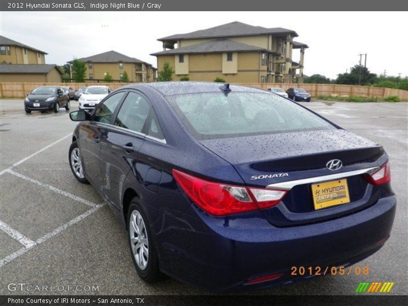 Indigo Night Blue / Gray 2012 Hyundai Sonata GLS
