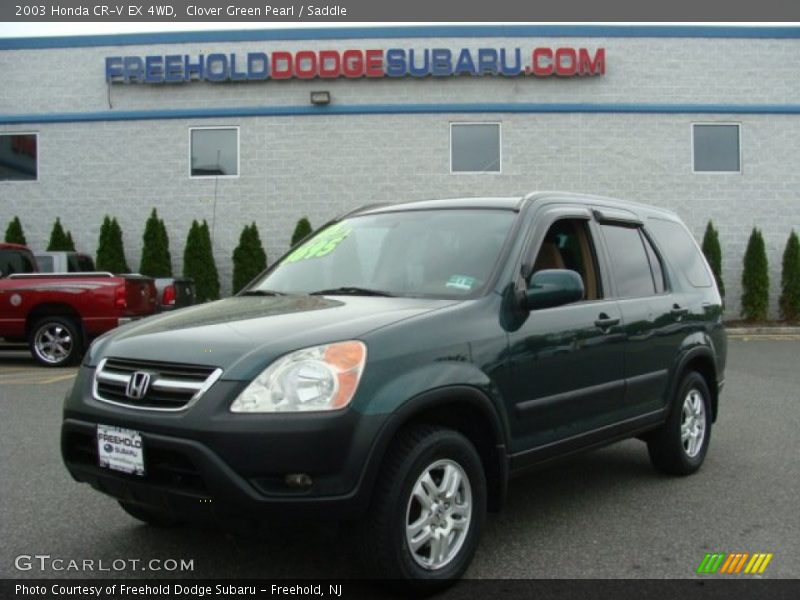 Clover Green Pearl / Saddle 2003 Honda CR-V EX 4WD
