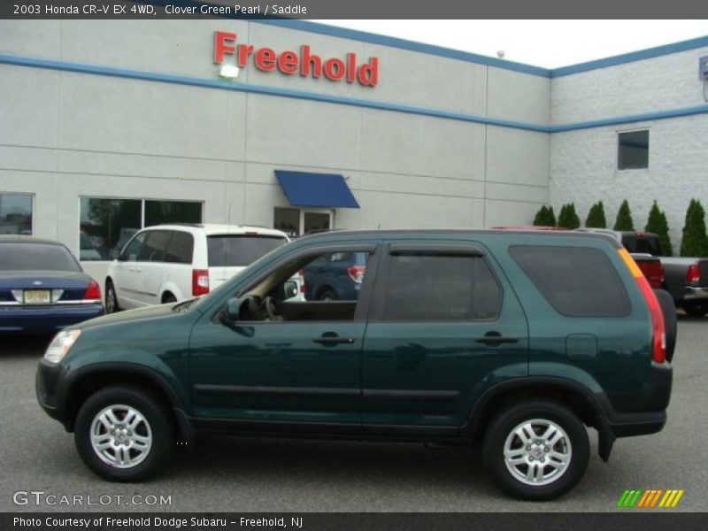 Clover Green Pearl / Saddle 2003 Honda CR-V EX 4WD