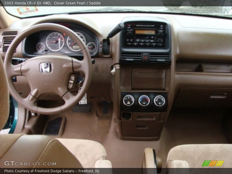 Clover Green Pearl / Saddle 2003 Honda CR-V EX 4WD