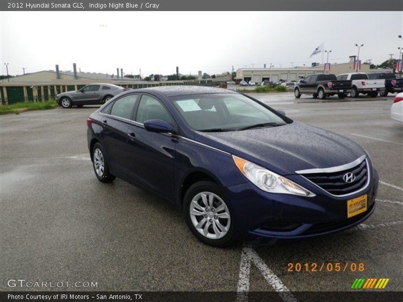 Indigo Night Blue / Gray 2012 Hyundai Sonata GLS