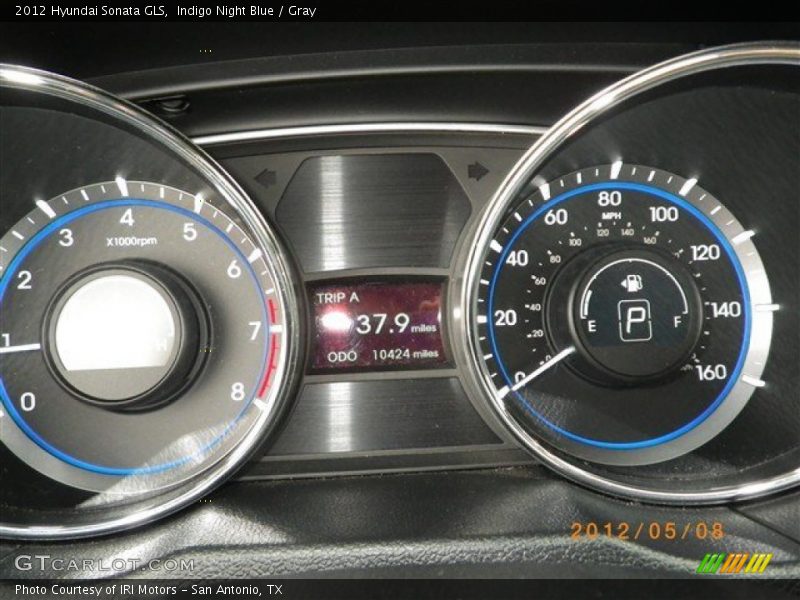 Indigo Night Blue / Gray 2012 Hyundai Sonata GLS
