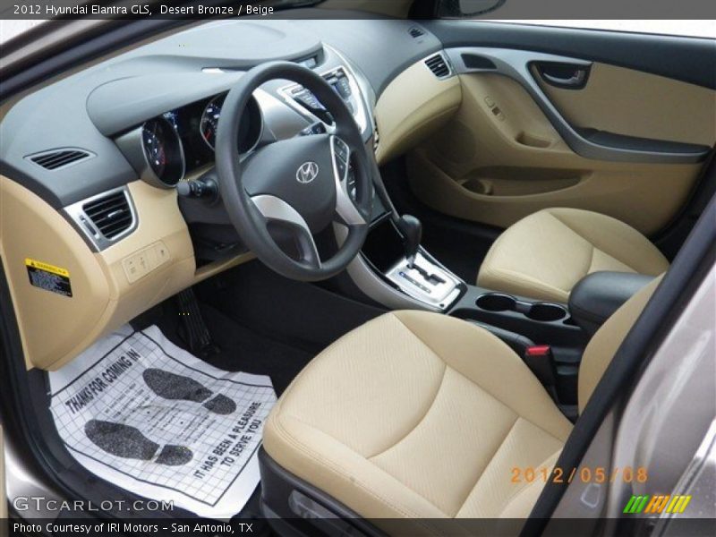 Desert Bronze / Beige 2012 Hyundai Elantra GLS