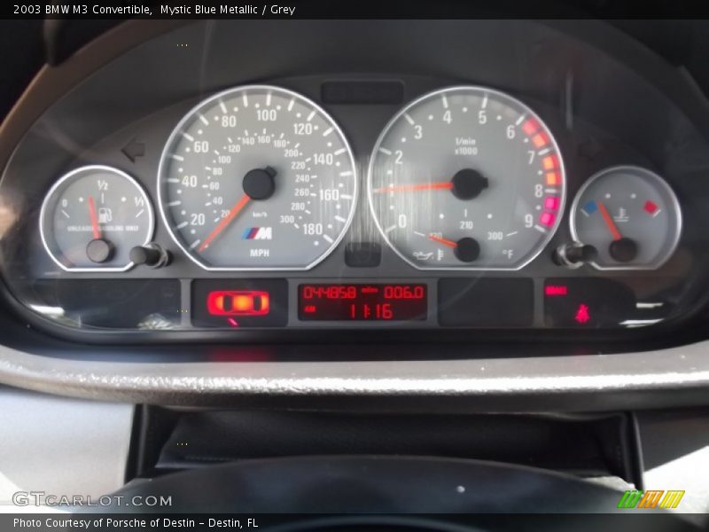 Mystic Blue Metallic / Grey 2003 BMW M3 Convertible