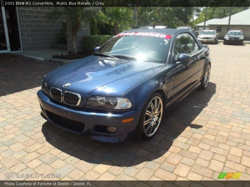 Mystic Blue Metallic / Grey 2003 BMW M3 Convertible