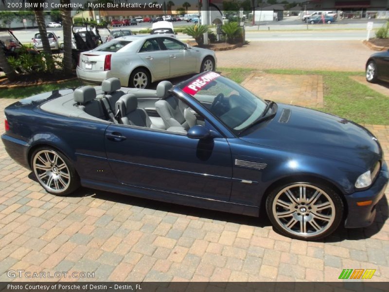 Mystic Blue Metallic / Grey 2003 BMW M3 Convertible