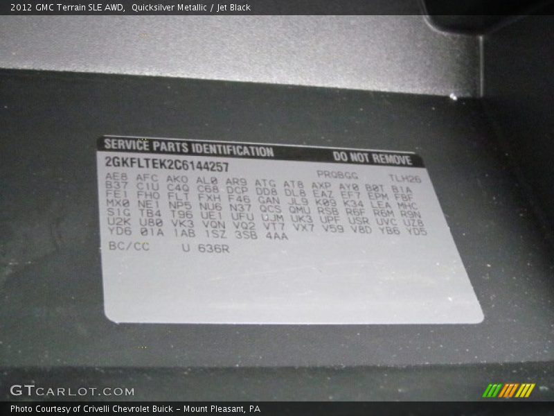 Quicksilver Metallic / Jet Black 2012 GMC Terrain SLE AWD