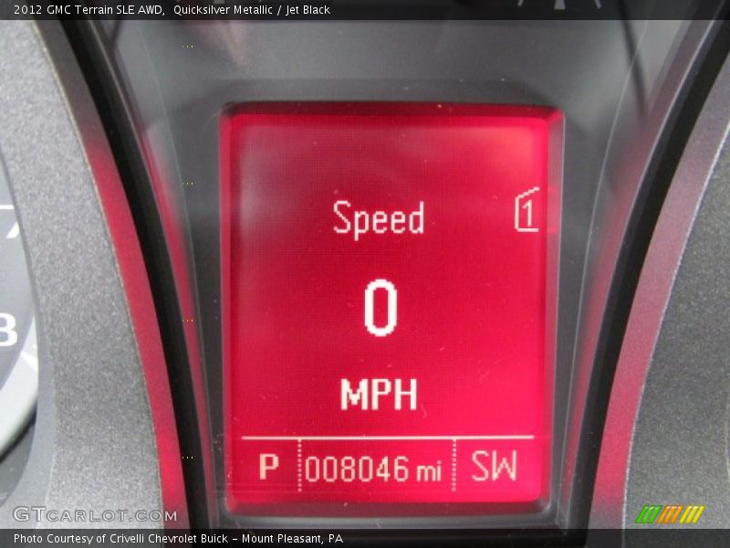 Quicksilver Metallic / Jet Black 2012 GMC Terrain SLE AWD