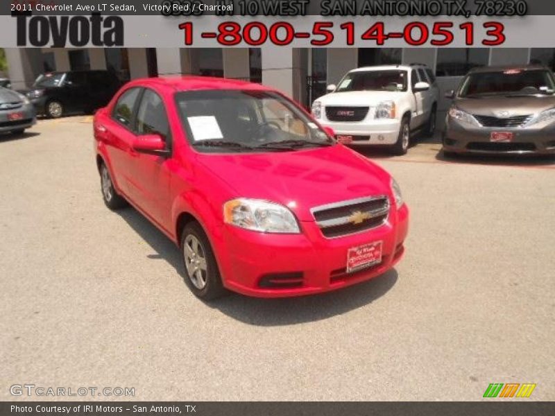 Victory Red / Charcoal 2011 Chevrolet Aveo LT Sedan