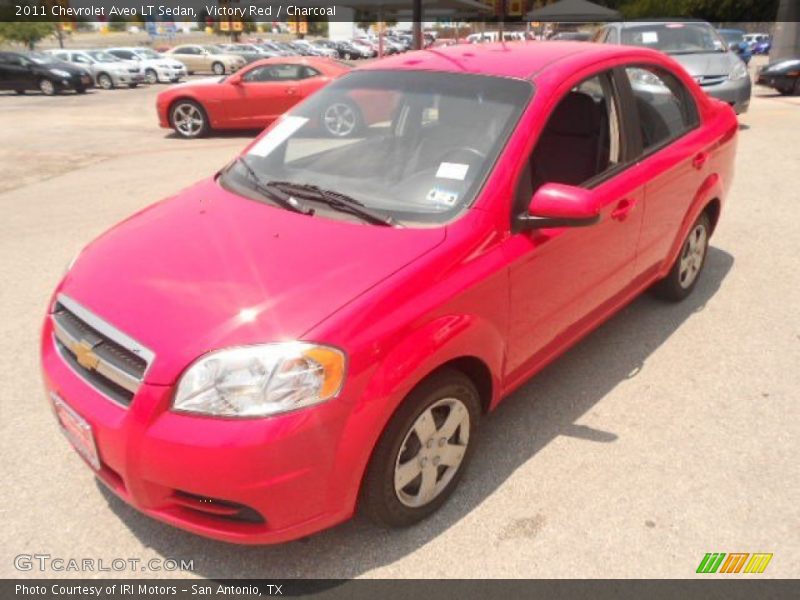 Victory Red / Charcoal 2011 Chevrolet Aveo LT Sedan