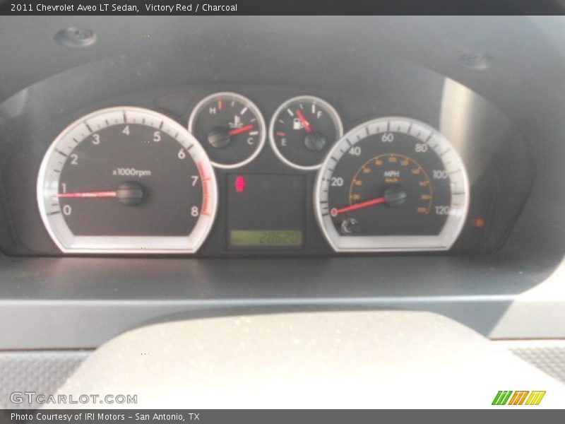 Victory Red / Charcoal 2011 Chevrolet Aveo LT Sedan