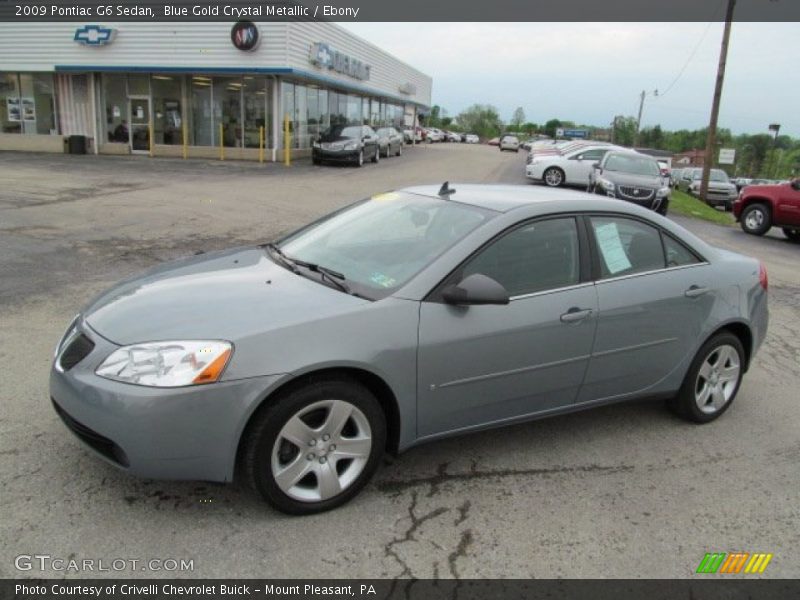 Blue Gold Crystal Metallic / Ebony 2009 Pontiac G6 Sedan