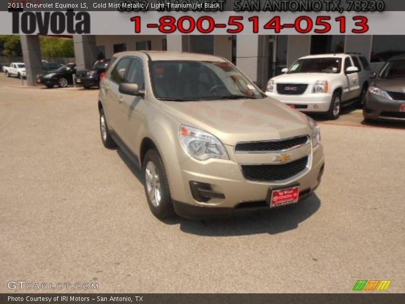 Gold Mist Metallic / Light Titanium/Jet Black 2011 Chevrolet Equinox LS