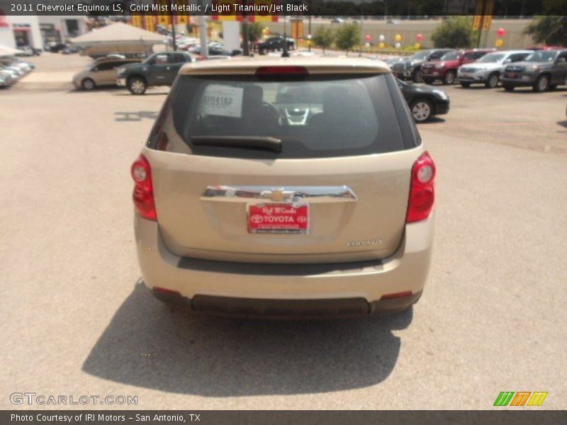 Gold Mist Metallic / Light Titanium/Jet Black 2011 Chevrolet Equinox LS