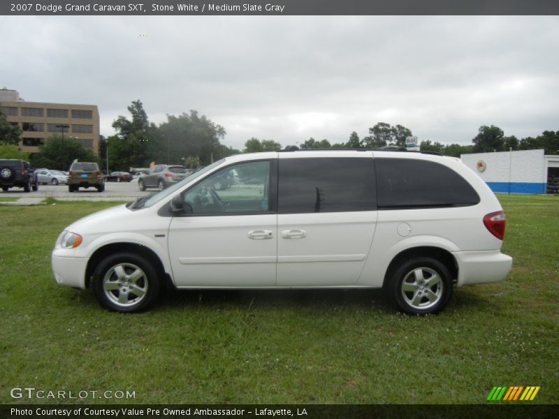 Stone White / Medium Slate Gray 2007 Dodge Grand Caravan SXT