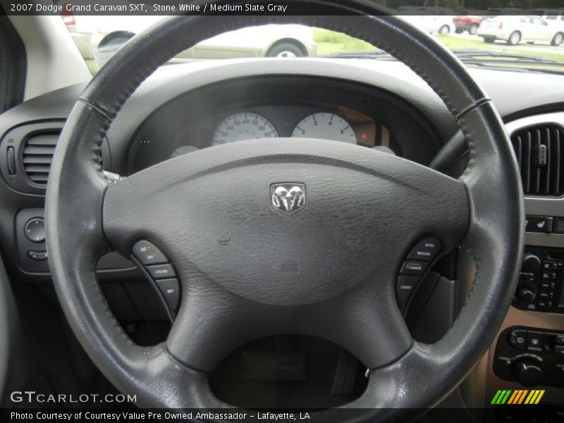 Stone White / Medium Slate Gray 2007 Dodge Grand Caravan SXT