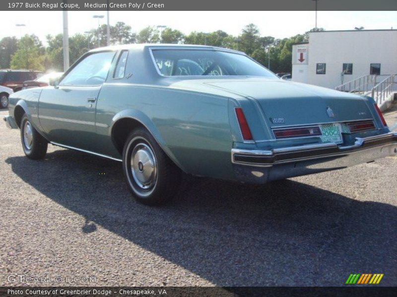Medium Green Poly / Green 1977 Buick Regal Coupe