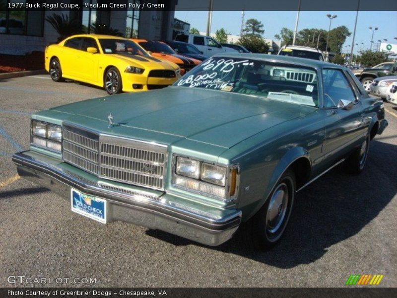 Medium Green Poly / Green 1977 Buick Regal Coupe