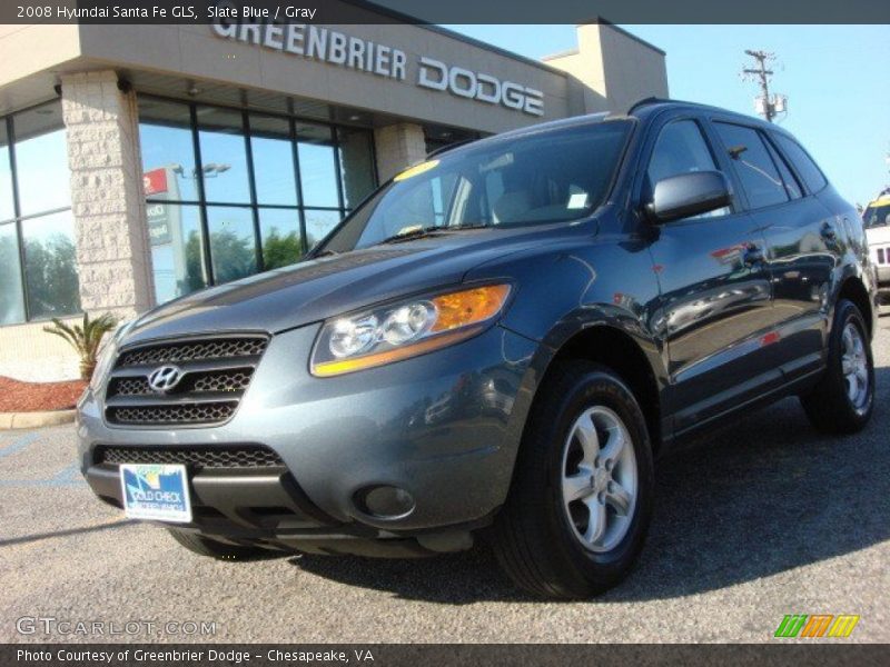 Slate Blue / Gray 2008 Hyundai Santa Fe GLS