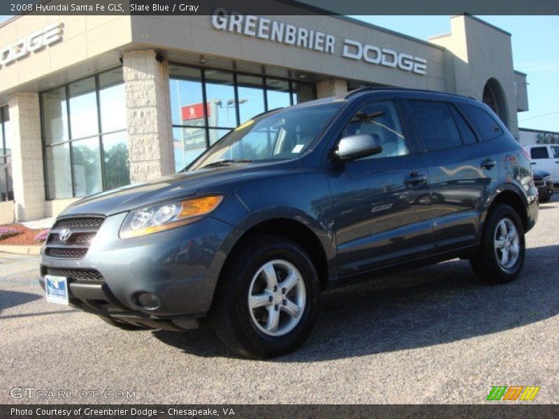 Slate Blue / Gray 2008 Hyundai Santa Fe GLS