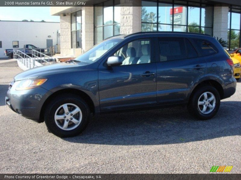 Slate Blue / Gray 2008 Hyundai Santa Fe GLS