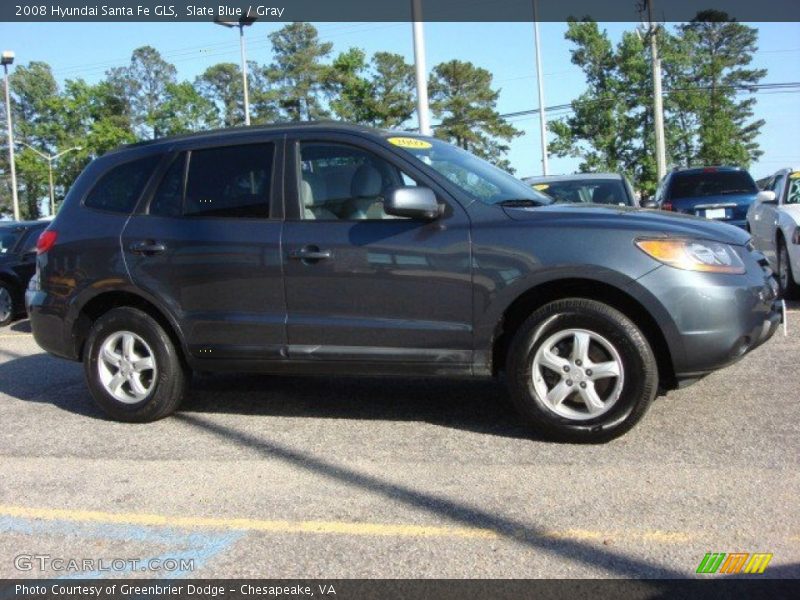 Slate Blue / Gray 2008 Hyundai Santa Fe GLS