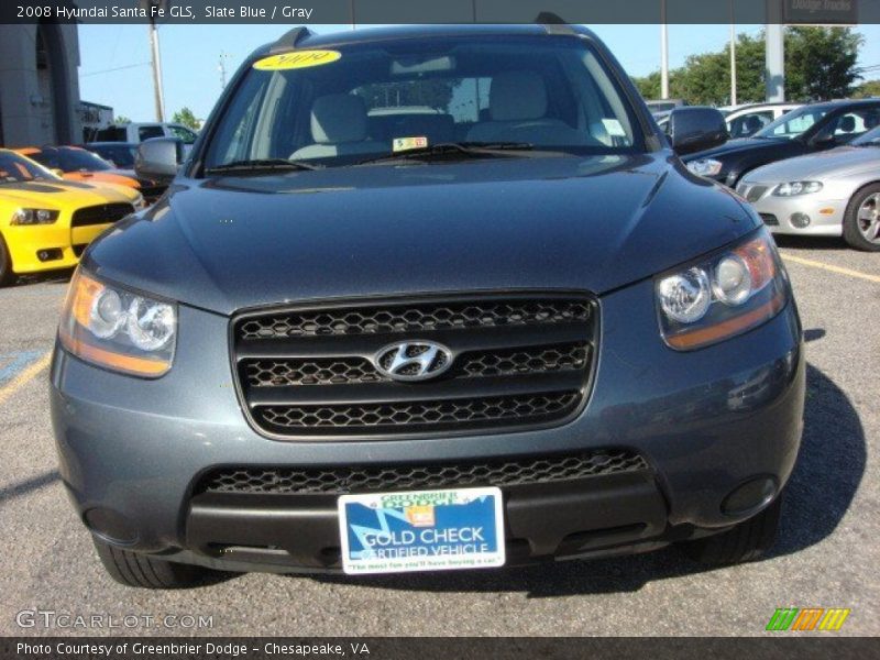Slate Blue / Gray 2008 Hyundai Santa Fe GLS