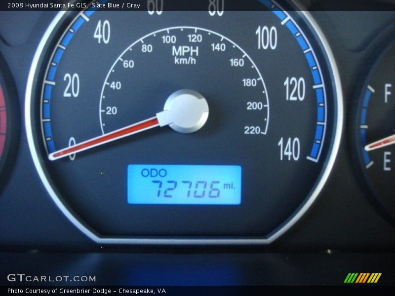 Slate Blue / Gray 2008 Hyundai Santa Fe GLS