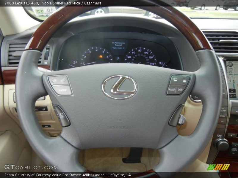 Noble Spinel Red Mica / Cashmere 2008 Lexus LS 460