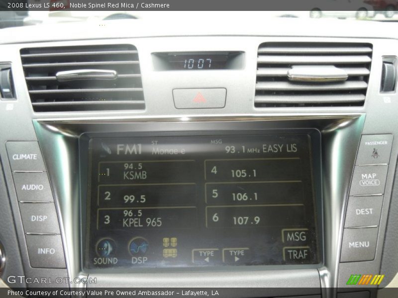 Noble Spinel Red Mica / Cashmere 2008 Lexus LS 460