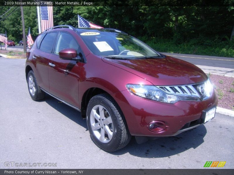 Merlot Metallic / Beige 2009 Nissan Murano S AWD